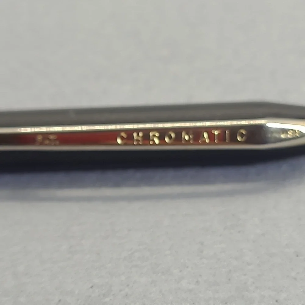 Vintage Chromatic Pen Black‎ Matte Twist Ballpoint USA Pat Gold Trim